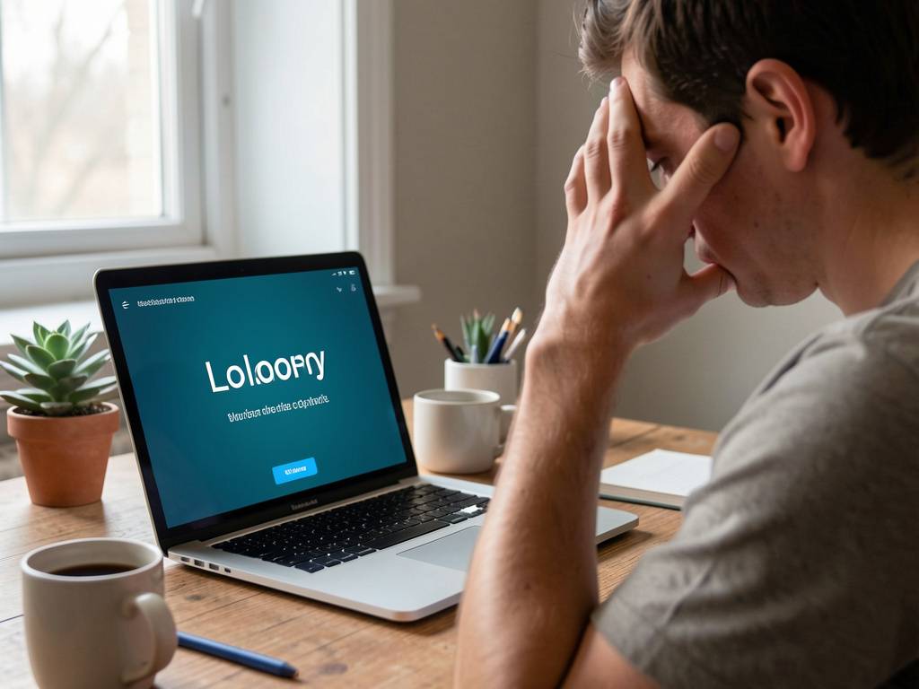 person troubleshooting Microsoft Teams on laptop